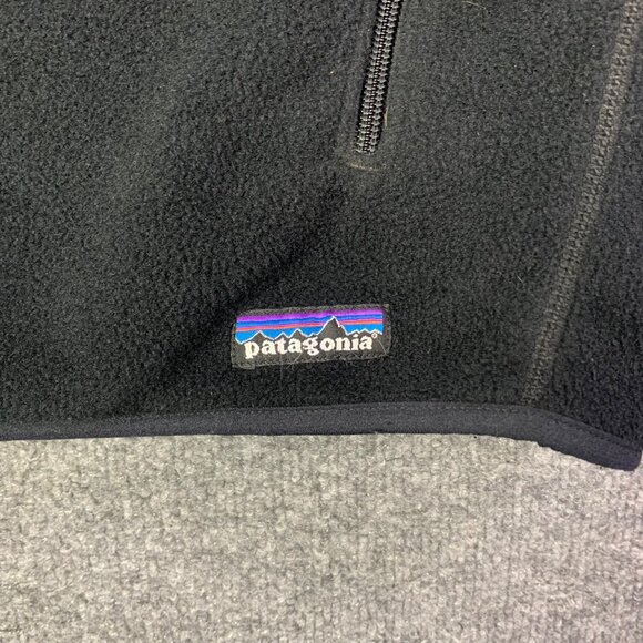 Used shirts Patagonia Black Fleece Vest Pine River Logo Zip Pocket Sleeveless XL - Picture 5 of 10